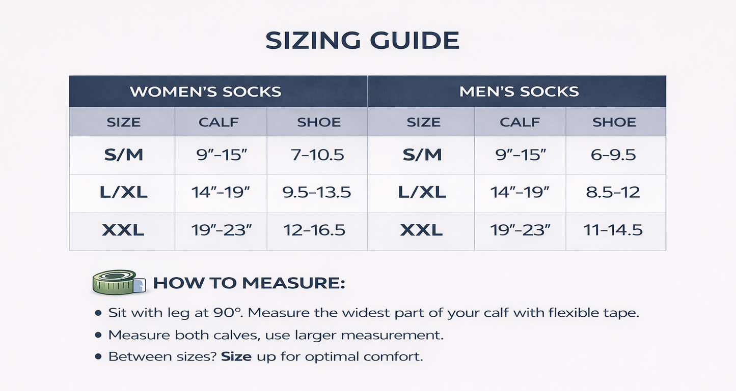 Graduated Compression Socks for Travel & Long Flights